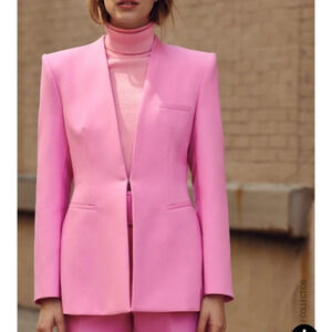 Zara Lapelless Fitted Blazer NWT